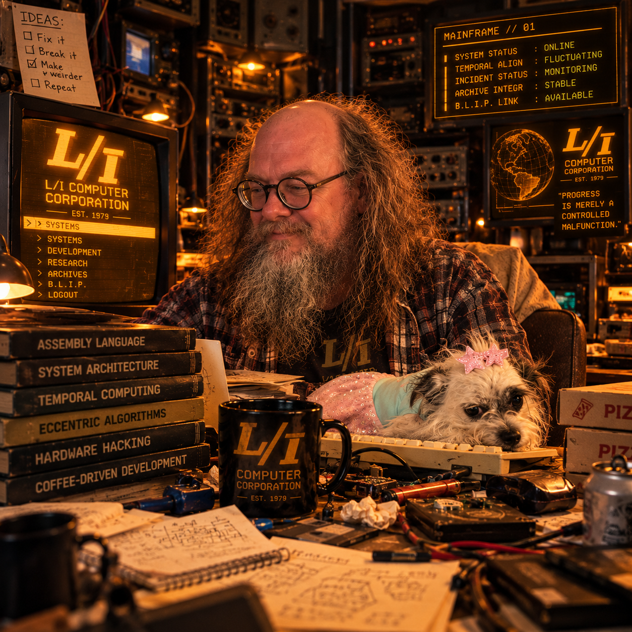 Professor Boman in his laboratory
